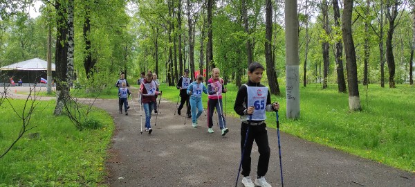 Соревнования по скандинавской ходьбе среди детей с ОВЗ в рамках XXXV Олимпийского дня